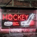 ADVPRO Hockey Sport Man Cave Bar Room Dual Color LED Neon Sign st6-i2577 - White & Red