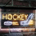 ADVPRO Hockey Sport Man Cave Bar Room Dual Color LED Neon Sign st6-i2577 - White & Yellow
