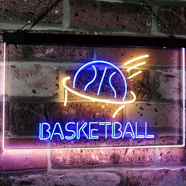 ADVPRO Basketball Sport Man Cave Bar Room Dual Color LED Neon Sign st6-i2581 - Blue & Yellow