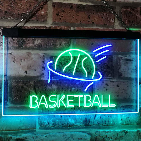 ADVPRO Basketball Sport Man Cave Bar Room Dual Color LED Neon Sign st6-i2581 - Green & Blue