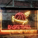 ADVPRO Basketball Sport Man Cave Bar Room Dual Color LED Neon Sign st6-i2581 - Red & Yellow