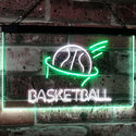 ADVPRO Basketball Sport Man Cave Bar Room Dual Color LED Neon Sign st6-i2581 - White & Green