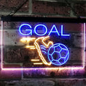 ADVPRO Soccer Goal Football Bar Man Cave Dual Color LED Neon Sign st6-i2583 - Blue & Yellow