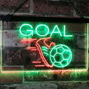 ADVPRO Soccer Goal Football Bar Man Cave Dual Color LED Neon Sign st6-i2583 - Green & Red