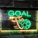 ADVPRO Soccer Goal Football Bar Man Cave Dual Color LED Neon Sign st6-i2583 - Green & Yellow