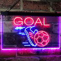 ADVPRO Soccer Goal Football Bar Man Cave Dual Color LED Neon Sign st6-i2583 - Red & Blue