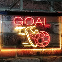 ADVPRO Soccer Goal Football Bar Man Cave Dual Color LED Neon Sign st6-i2583 - Red & Yellow