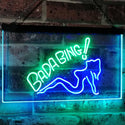 ADVPRO Bada Bing Girl Lady Man Cave Dual Color LED Neon Sign st6-i2585 - Green & Blue