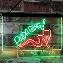 ADVPRO Bada Bing Girl Lady Man Cave Dual Color LED Neon Sign st6-i2585 - Green & Red