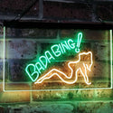 ADVPRO Bada Bing Girl Lady Man Cave Dual Color LED Neon Sign st6-i2585 - Green & Yellow