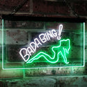 ADVPRO Bada Bing Girl Lady Man Cave Dual Color LED Neon Sign st6-i2585 - White & Green