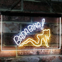 ADVPRO Bada Bing Girl Lady Man Cave Dual Color LED Neon Sign st6-i2585 - White & Yellow