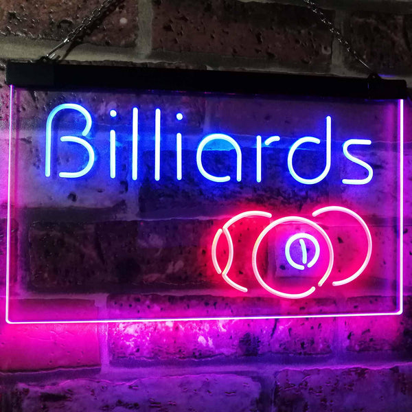 ADVPRO Billiards 9 Ball Game Room Pool Snooker Decor Man Cave Dual Color LED Neon Sign st6-i2590 - Blue & Red