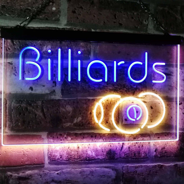ADVPRO Billiards 9 Ball Game Room Pool Snooker Decor Man Cave Dual Color LED Neon Sign st6-i2590 - Blue & Yellow