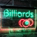 ADVPRO Billiards 9 Ball Game Room Pool Snooker Decor Man Cave Dual Color LED Neon Sign st6-i2590 - Green & Red