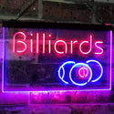ADVPRO Billiards 9 Ball Game Room Pool Snooker Decor Man Cave Dual Color LED Neon Sign st6-i2590 - Red & Blue