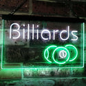 ADVPRO Billiards 9 Ball Game Room Pool Snooker Decor Man Cave Dual Color LED Neon Sign st6-i2590 - White & Green