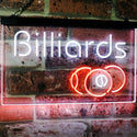 ADVPRO Billiards 9 Ball Game Room Pool Snooker Decor Man Cave Dual Color LED Neon Sign st6-i2590 - White & Orange