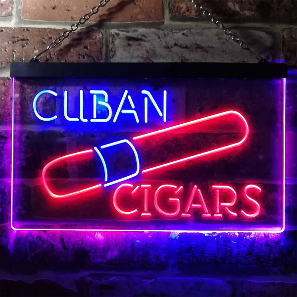ADVPRO Cuba Cigars Collector Club Bar Wine Wall Decor Dual Color LED Neon Sign st6-i2602 - Blue & Red