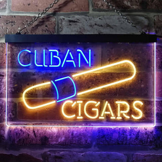 ADVPRO Cuba Cigars Collector Club Bar Wine Wall Decor Dual Color LED Neon Sign st6-i2602 - Blue & Yellow