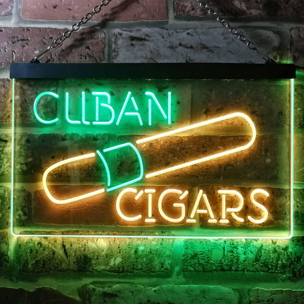ADVPRO Cuba Cigars Collector Club Bar Wine Wall Decor Dual Color LED Neon Sign st6-i2602 - Green & Yellow