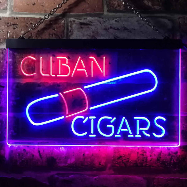 ADVPRO Cuba Cigars Collector Club Bar Wine Wall Decor Dual Color LED Neon Sign st6-i2602 - Red & Blue