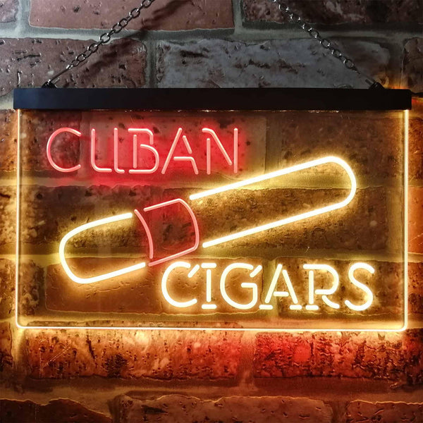 ADVPRO Cuba Cigars Collector Club Bar Wine Wall Decor Dual Color LED Neon Sign st6-i2602 - Red & Yellow