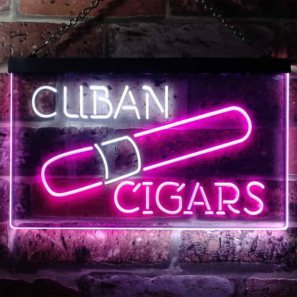 ADVPRO Cuba Cigars Collector Club Bar Wine Wall Decor Dual Color LED Neon Sign st6-i2602 - White & Purple