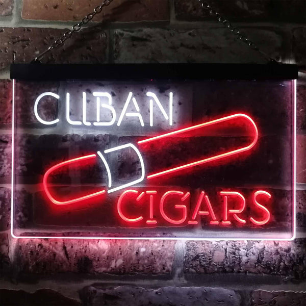 ADVPRO Cuba Cigars Collector Club Bar Wine Wall Decor Dual Color LED Neon Sign st6-i2602 - White & Red