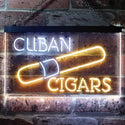 ADVPRO Cuba Cigars Collector Club Bar Wine Wall Decor Dual Color LED Neon Sign st6-i2602 - White & Yellow