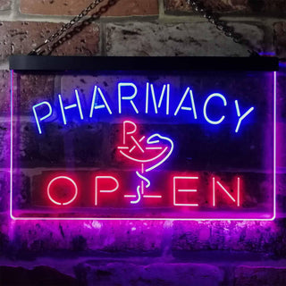 ADVPRO Pharmacy Open Business Medicine Shop Dual Color LED Neon Sign st6-i2614 - Blue & Red