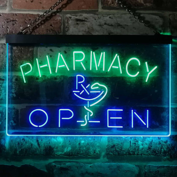 ADVPRO Pharmacy Open Business Medicine Shop Dual Color LED Neon Sign st6-i2614 - Green & Blue