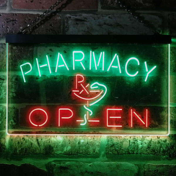 ADVPRO Pharmacy Open Business Medicine Shop Dual Color LED Neon Sign st6-i2614 - Green & Red