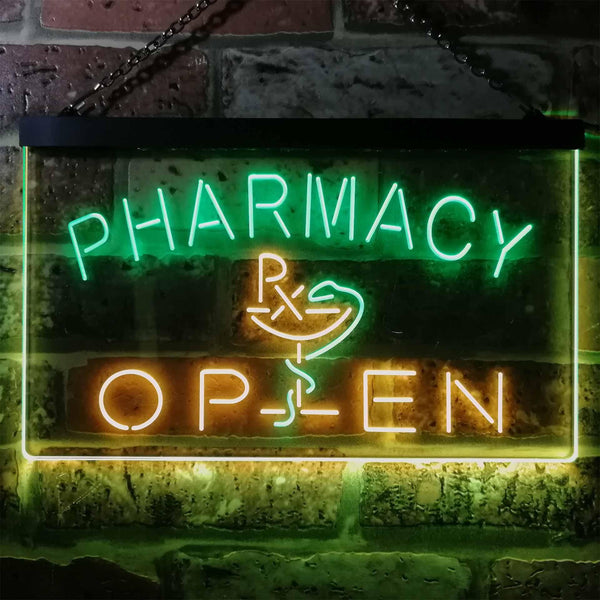 ADVPRO Pharmacy Open Business Medicine Shop Dual Color LED Neon Sign st6-i2614 - Green & Yellow