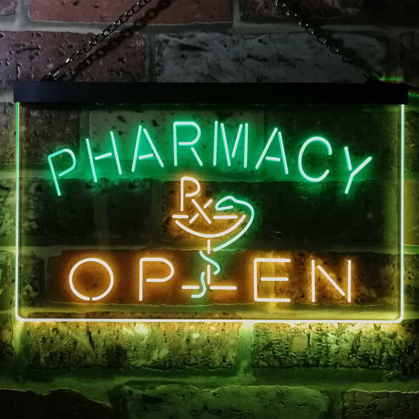 ADVPRO Pharmacy Open Business Medicine Shop Dual Color LED Neon Sign st6-i2614 - Green & Yellow