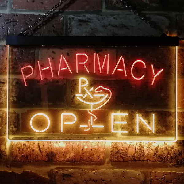 ADVPRO Pharmacy Open Business Medicine Shop Dual Color LED Neon Sign st6-i2614 - Red & Yellow