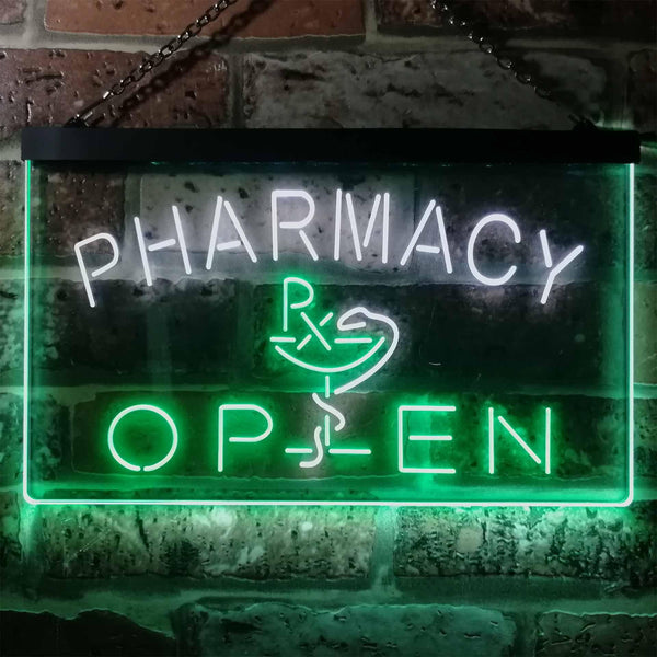 ADVPRO Pharmacy Open Business Medicine Shop Dual Color LED Neon Sign st6-i2614 - White & Green