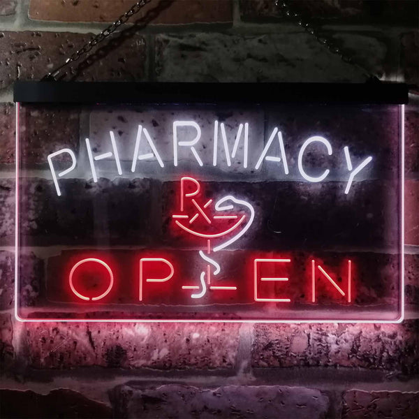 ADVPRO Pharmacy Open Business Medicine Shop Dual Color LED Neon Sign st6-i2614 - White & Red