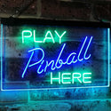 ADVPRO Pinball Room Play Here Display Game Man Cave Decor Dual Color LED Neon Sign st6-i2619 - Green & Blue