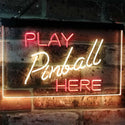 ADVPRO Pinball Room Play Here Display Game Man Cave Decor Dual Color LED Neon Sign st6-i2619 - Red & Yellow