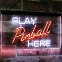 ADVPRO Pinball Room Play Here Display Game Man Cave Decor Dual Color LED Neon Sign st6-i2619 - White & Orange