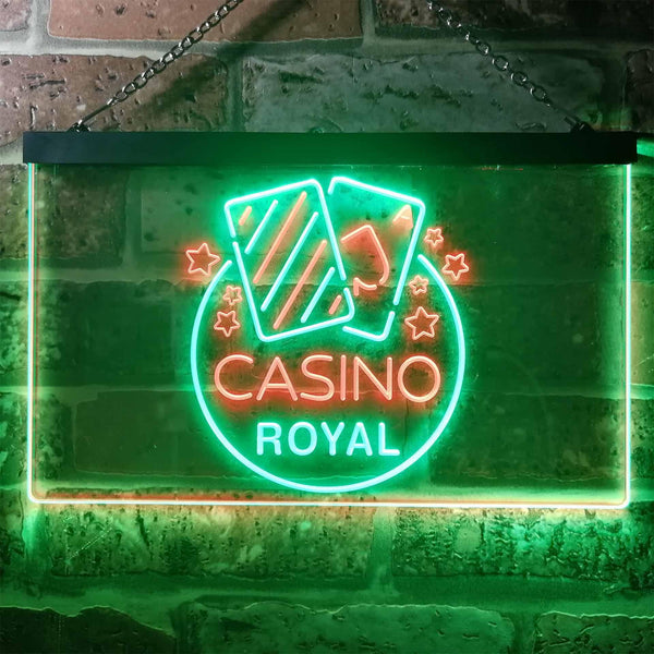 ADVPRO Casino Man Cave Royal Bar Dual Color LED Neon Sign st6-i2708 - Green & Red