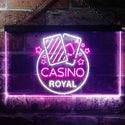 ADVPRO Casino Man Cave Royal Bar Dual Color LED Neon Sign st6-i2708 - White & Purple
