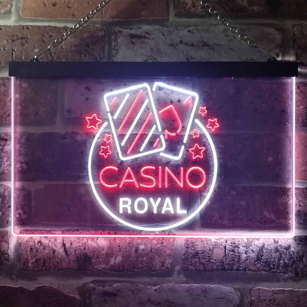 ADVPRO Casino Man Cave Royal Bar Dual Color LED Neon Sign st6-i2708 - White & Red