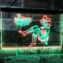 ADVPRO Cowgirl Welcome to Las Vegas Beer Bar Display Dual Color LED Neon Sign st6-i2737 - Green & Red