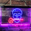 ADVPRO Skull with Rose Room Decor Dual Color LED Neon Sign st6-i2766 - Blue & Red