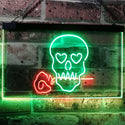 ADVPRO Skull with Rose Room Decor Dual Color LED Neon Sign st6-i2766 - Green & Red