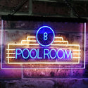 ADVPRO Pool Room 8 Ball Snooker Billiards Man Cave Dual Color LED Neon Sign st6-i2773 - Blue & Yellow