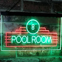 ADVPRO Pool Room 8 Ball Snooker Billiards Man Cave Dual Color LED Neon Sign st6-i2773 - Green & Red