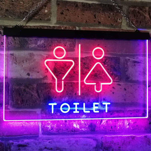 ADVPRO Men Women Toilet Restroom Washroom Dual Color LED Neon Sign st6-i2774 - Blue & Red